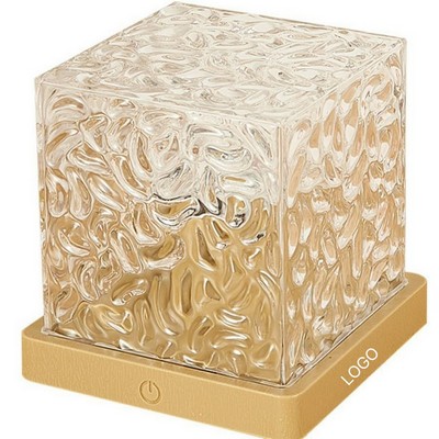 Rotating Ripple Night Light with Flame Effect and Star Projection