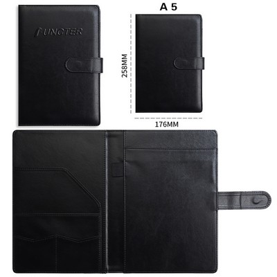 Faux Leather Portfolio Folder Binder A5 Letter Size Notepad