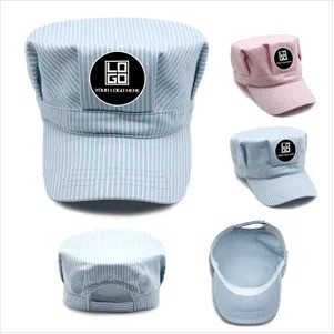 Train Engineer's Flat Top Hat(Ocean)