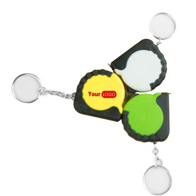 Mini tape measure with keychain