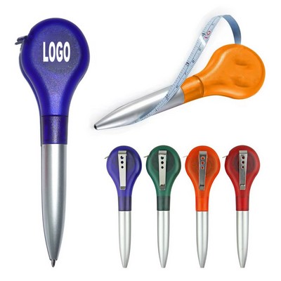Multi-Functional Ballpoint Pen With Tape Measure