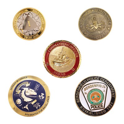 1.8" Fully Customized Metal Challenge Coin Round Commemorative Coins