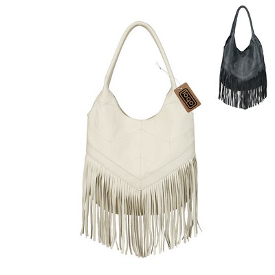 Genuine Leather Tassel Bag