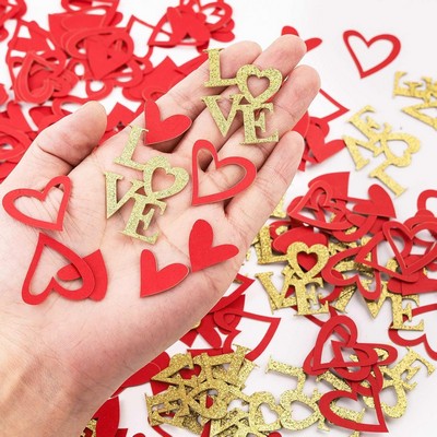 200pcs Valentine's Day Confetti & Wedding Decoration Sequins Anniversary Party Table Scatter