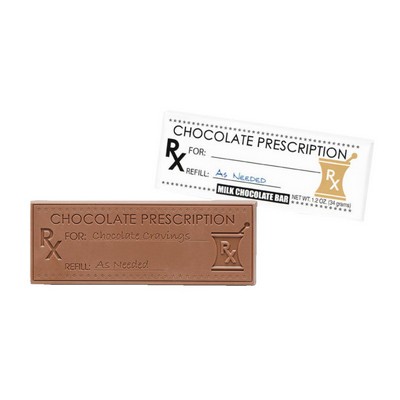 Choco Rx 2"x5" Themed Milk Chocolate Wrapper Bar