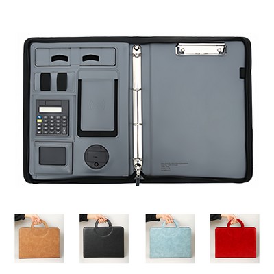 Wireless Padfolio with 8000mAh Power Bank