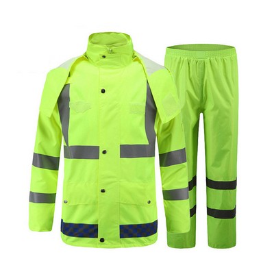 High-Visibility Reflective Rain Suit