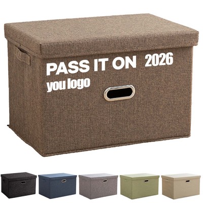 Foldable Cotton And Linen Storage Box