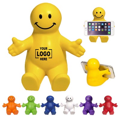 Stress Reliever Smiley Face Guy Phone Holder
