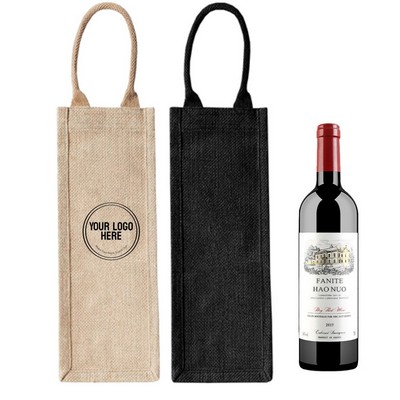 Jute Wine Bottle Bag