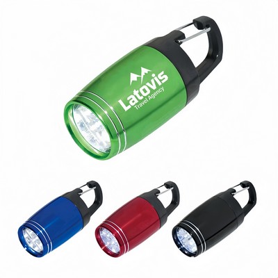 6 LED Aluminum Flashlight w/ Carabiner