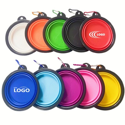 TPE Pet Collapsible Dog Bowl w/Carabiner