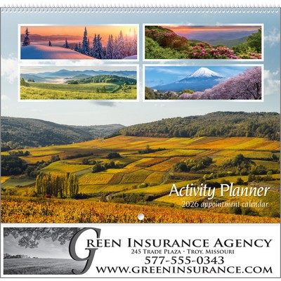 Activity Planner 12 Subject Appointment Calendar