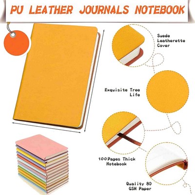 A6 Pocket Journal Leather Notebook Mini Ruled Lined