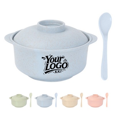Eco-friendly wheat straw bowls and spoons