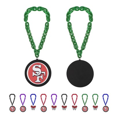 Oversize Custom Shape Foam Medal Necklace W/ ABS Chain