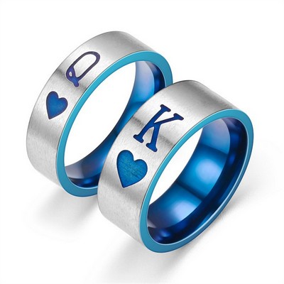 King Queen Stainless Steel Couple Rings