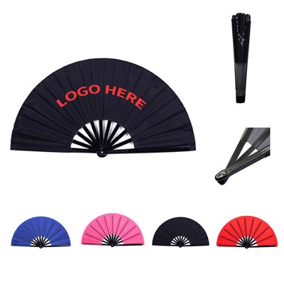 MOQ20 13" High-Quality Silk Kung Fu Folding Fan