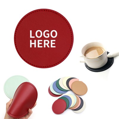 Personalized Synthetic Leather Coasters