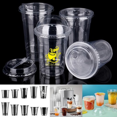 Multi-Size Clear PET Cup with Lid