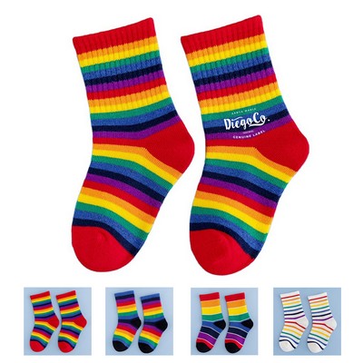 Rainbow Striped Socks