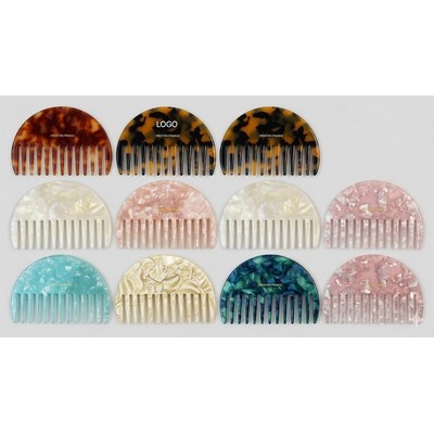 Cellulose Acetate Geometric Hair Comb Minimalist Retro Tortoise Shell Styling Comb