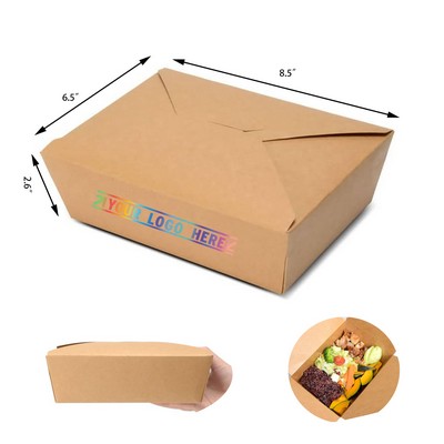 Large Kraft Grease Resist Paper Lunch Box