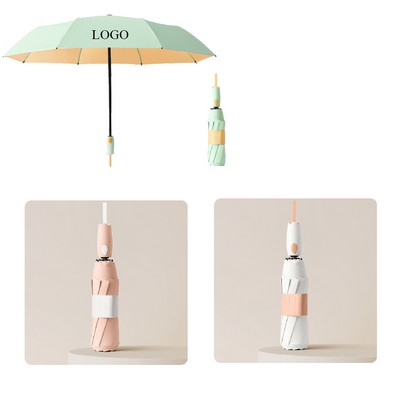 Triple-fold Sunshade With Tulip Handle