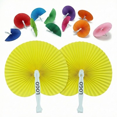 Colorful Plastic Folding Fan for Breeze and Decoration