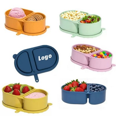 Silicone Dual Compartment Sauce Container
