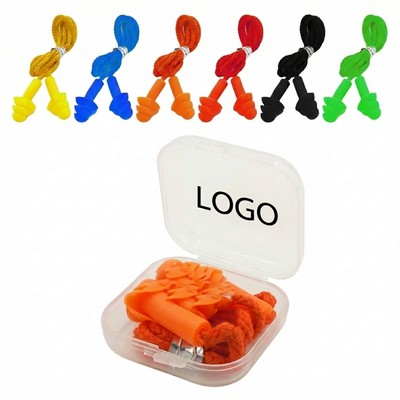 Corded Silicone Earplugs In Case