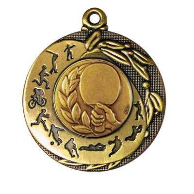 Stock Sport Silhouettes 2" Medal- Table Tennis