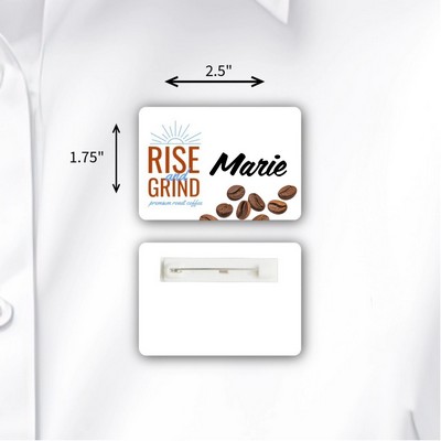 Laminated Personalized Name Badge (1.75"x2.5") Rectangle