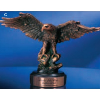 Bronze Finish Spread Wings Eagle Trophy (11 1/2")