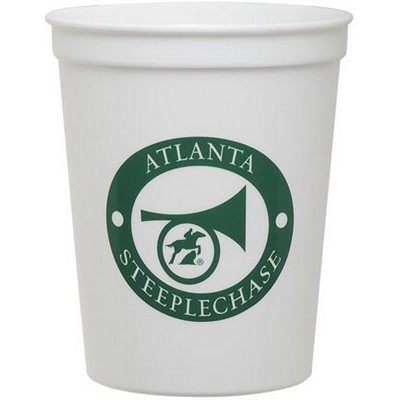 16 Oz. White Plastic Stadium Cup
