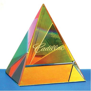 Color Reflective Optical Crystal Pyramid