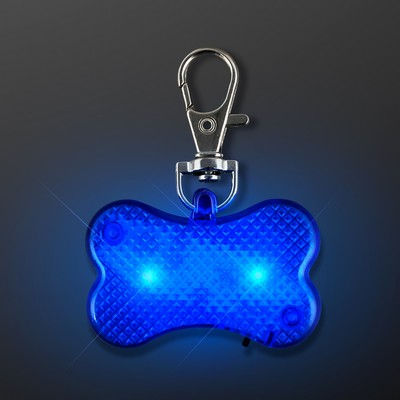 LED Dog Bone Safety Pet Light, Blue - BLANK