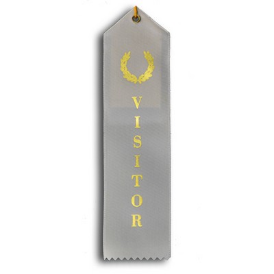 Standard Stock Ribbon w/Card & String (2"x 8") - Visitor