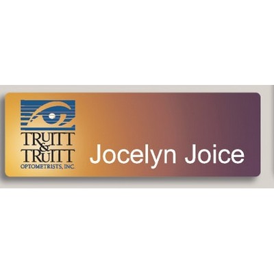 Sublimated Name Tag w/ Magnet (3" x 2")