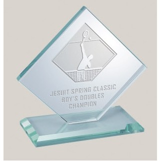 7" Square Diamond Glass Award