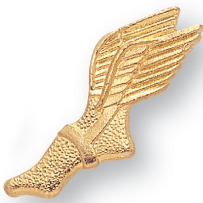 Winged Foot Track Chenille Pin