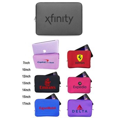 10" Neoprene Zippered Case compatible with iPad 9th Gen 10.2