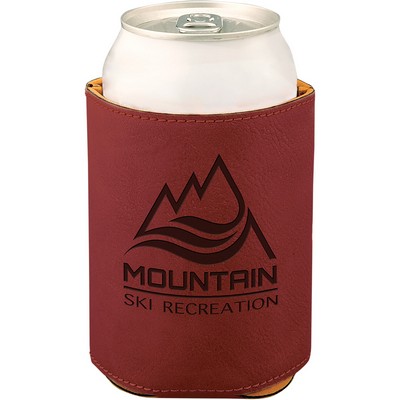 Leatherette Beverage Holder (Rose Red)