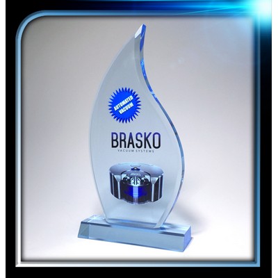 Executive Series Blue Flame Award w/Base (5"x9 3/4")