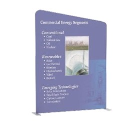 WaveLine® Angled Media Panel w/Frame & Single Sided Graphics (79"x107")