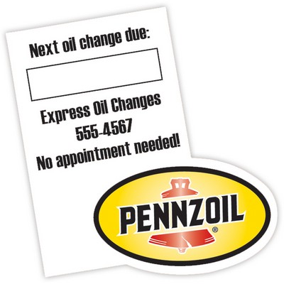 USA Made Premium UV Window Micro-Suction Cling Decal (3"x 3") Rectangle with Oval Shape