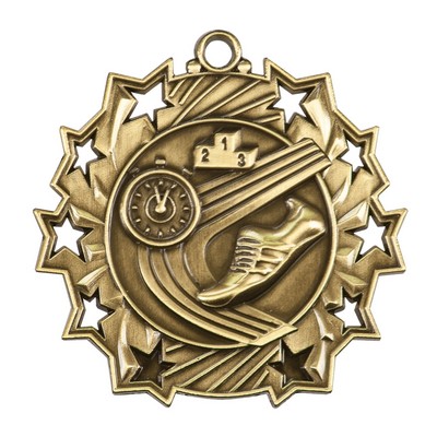 2.25" Ten Star Track Medal