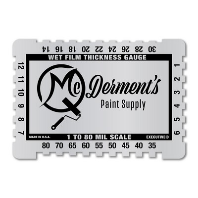 1-80 Mils/25-2032 Microns Metalphoto® Wet Film Gauge
