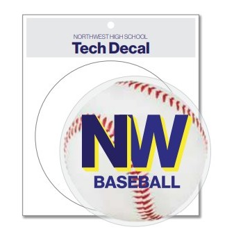Overlaminated White Vinyl Tech Decals (3 1/2"x 4")