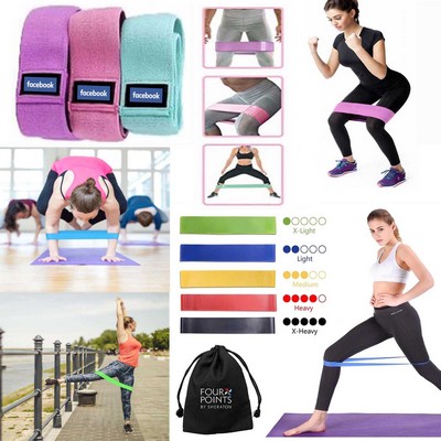 iBank ® Non-Slip Fabric Resistance Bands + Fitness Bands